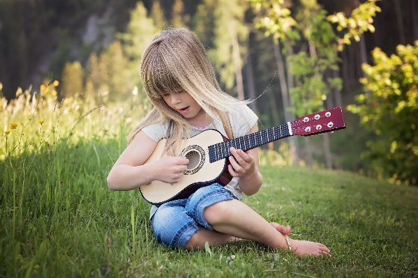 Nature grass person music Photo