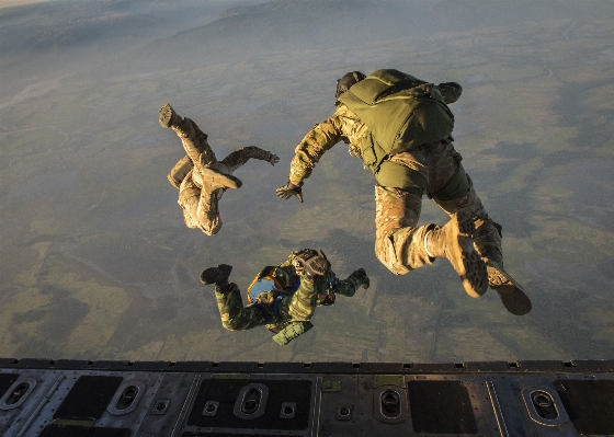 People sky jump airplane Photo