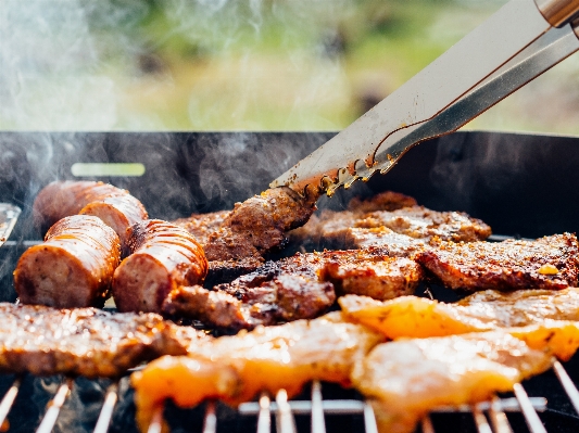 Outdoor summer roast dish Photo