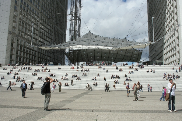 Snow structure city paris Photo