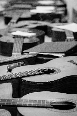 Music black and white guitar Photo