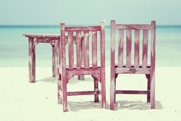 Table beach sea wood Photo