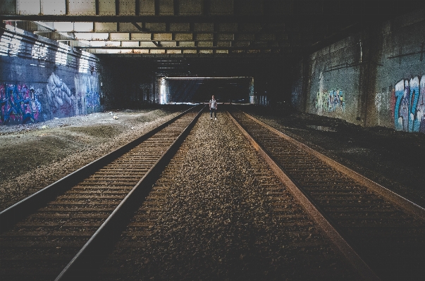 Track railway railroad rail Photo