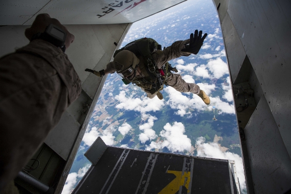 People sky jump military Photo