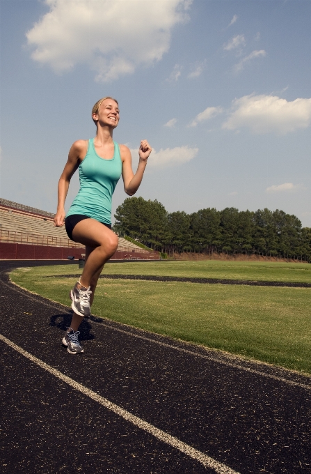 Outdoor person woman track