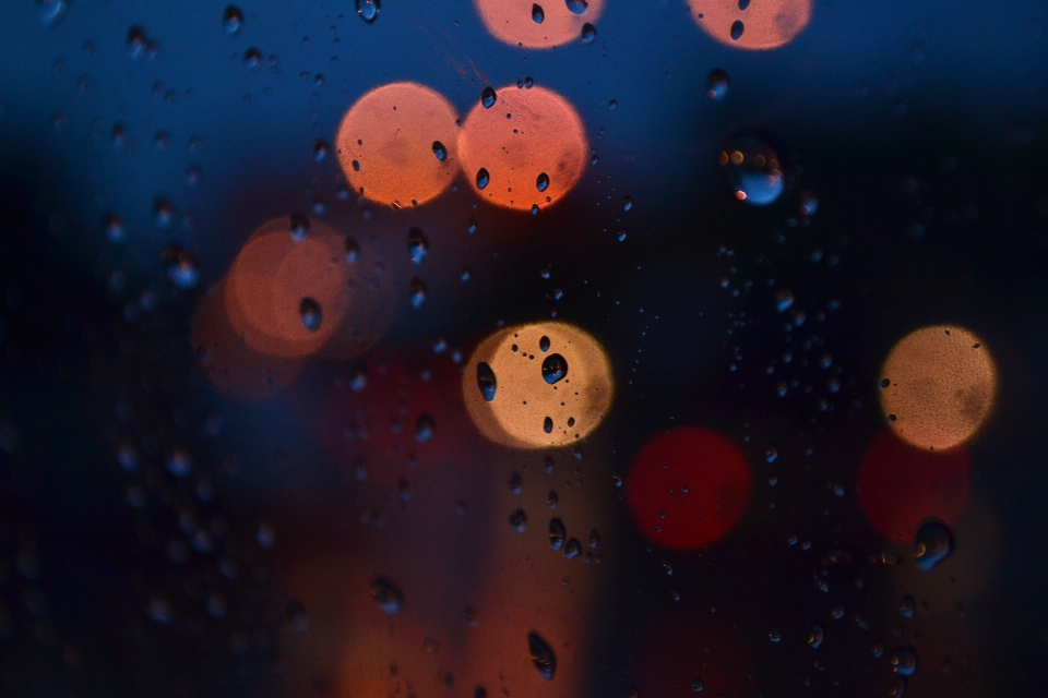 Eau bokeh
 nuit pluie