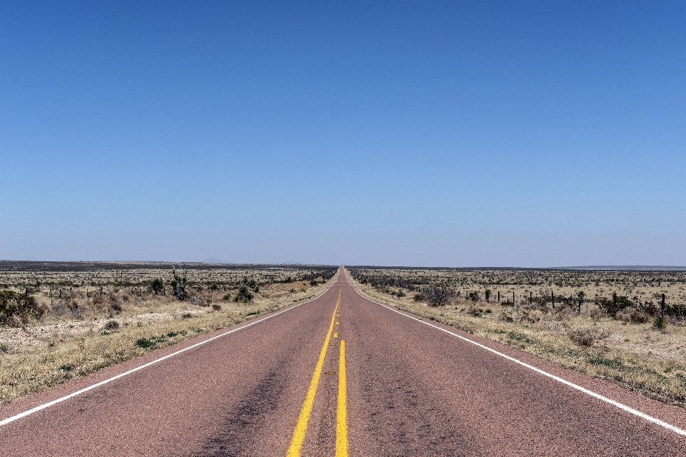 Paysage horizon ciel route