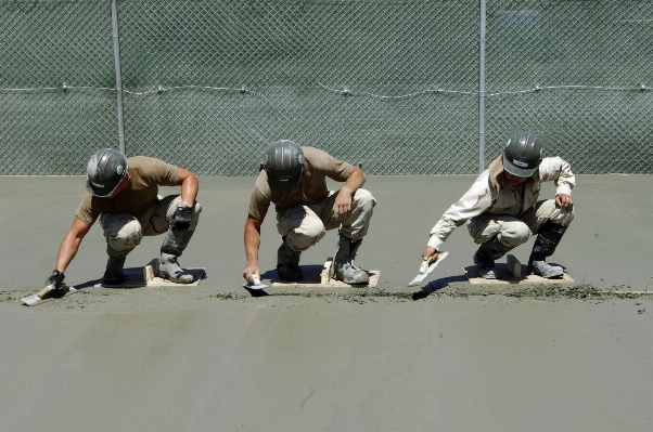 Wet military construction concrete Photo