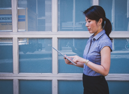 Computer mobile working person Photo