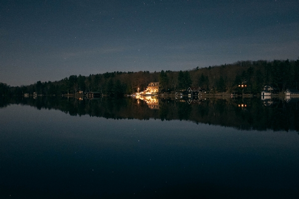 Water mountain sunrise night Photo