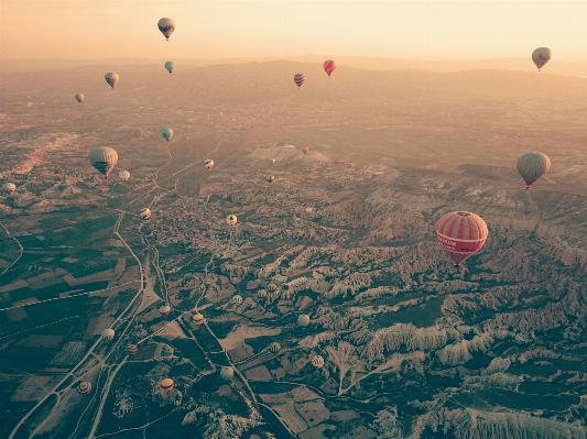 Landscape horizon sky hot air balloon Photo