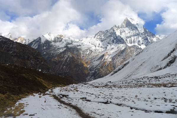 Mountain snow winter valley Photo