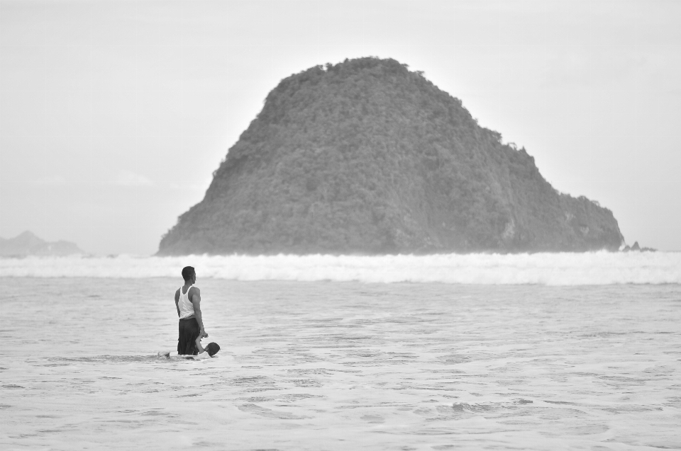 Hand beach sea coast