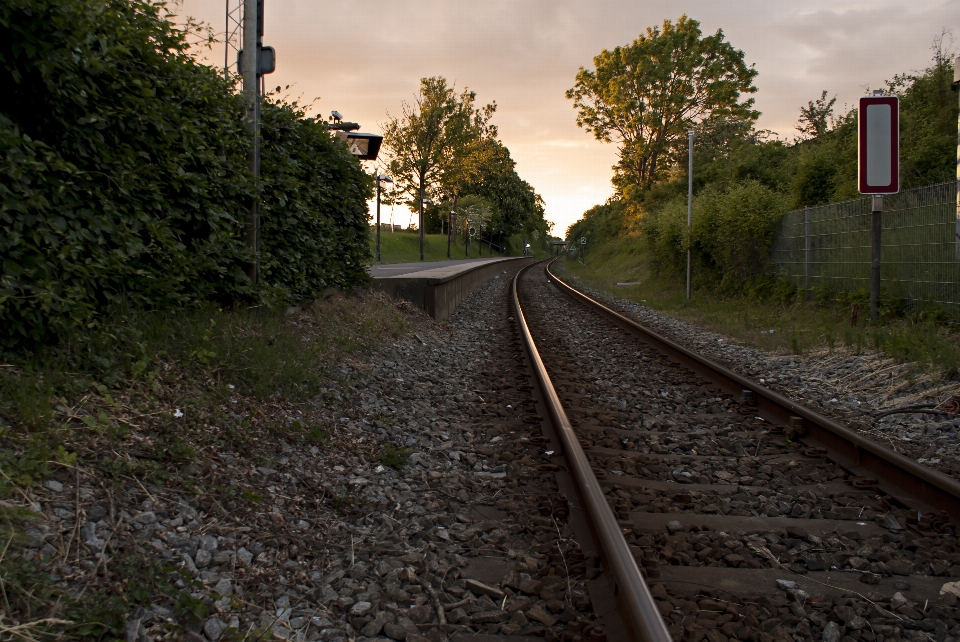 Track railway railroad road