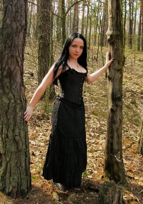 Forest girl woman female Photo