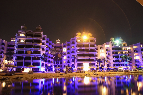 Beach light skyline night Photo