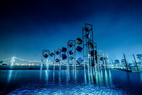 海 地平線 dock ライト 写真