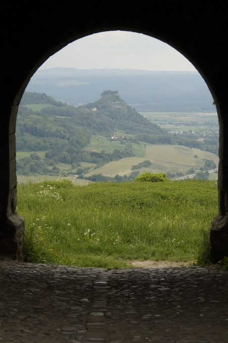 Krajobraz most poranek wzgórze