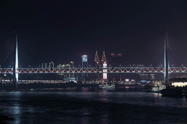 Horizon bridge skyline night Photo