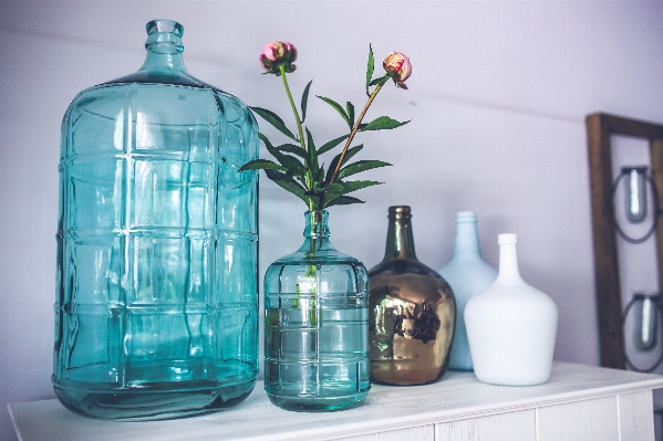 Flower glass vase decoration Photo