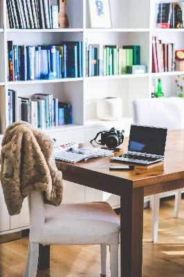 Laptop desk notebook work Photo