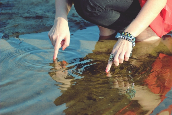 Hand sea water nature Photo