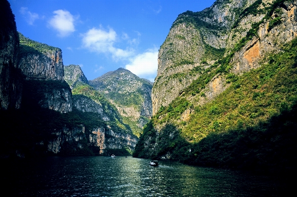 Landscape mountain river valley Photo