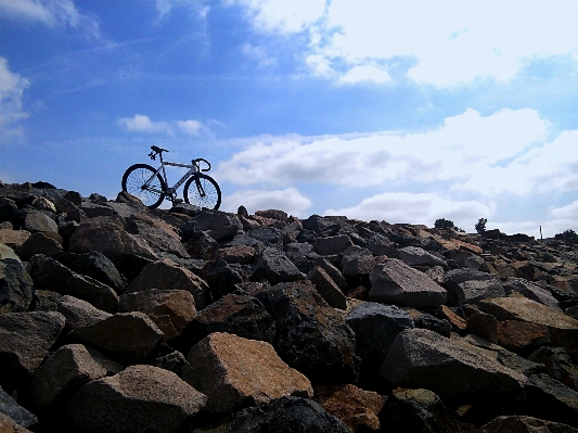 Man landscape sea coast Photo