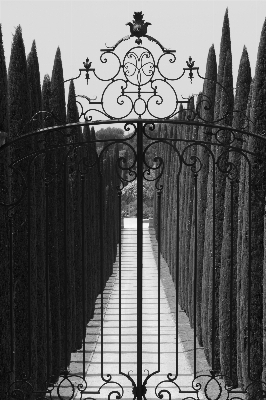 Fence black and white arch cathedral Photo