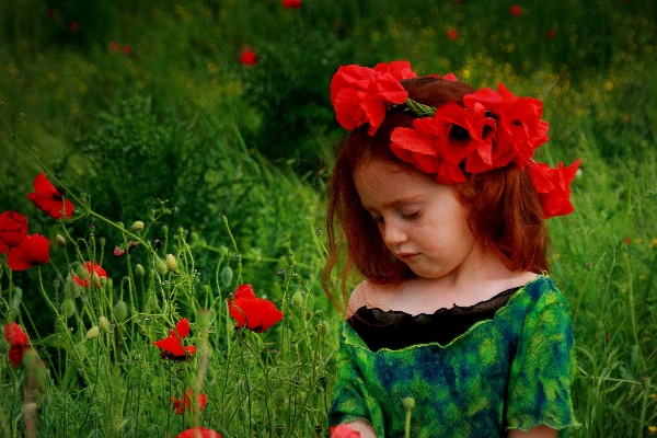 Grass plant girl lawn Photo