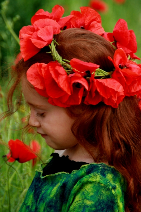 植物 女の子 花 花弁