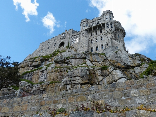 Rock mountain building chateau Photo