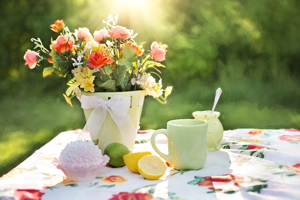 Flower petal meal green