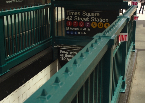 City urban train times square Photo