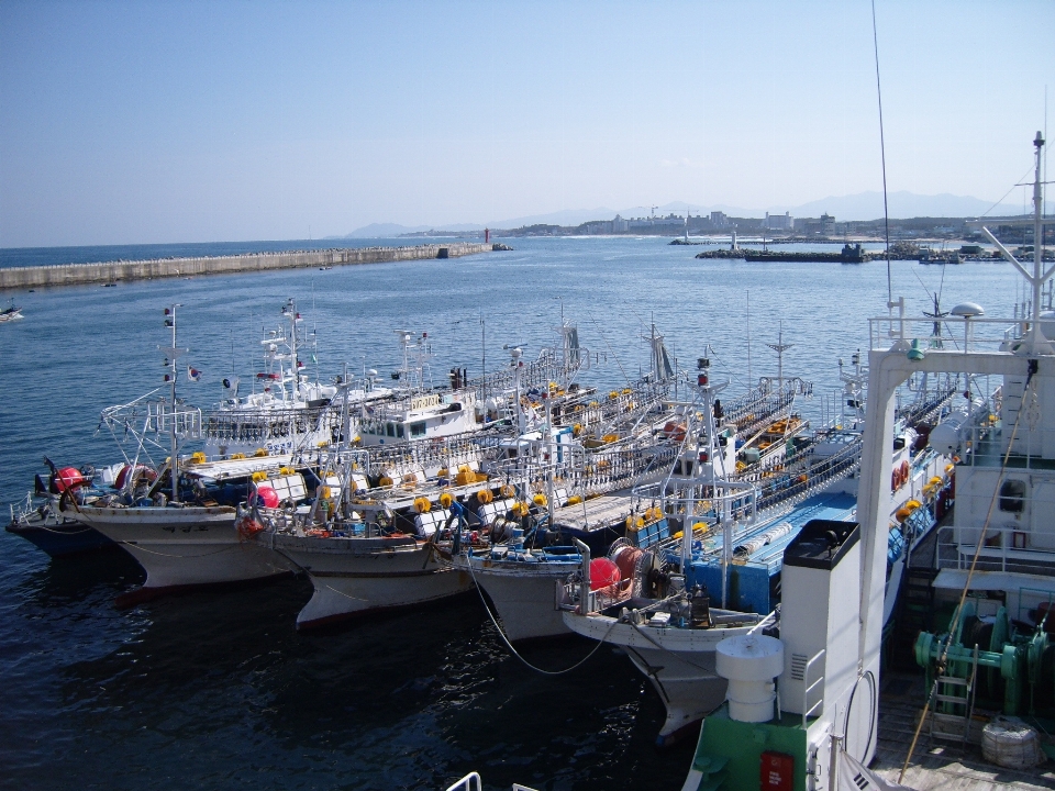 Sea coast dock boat