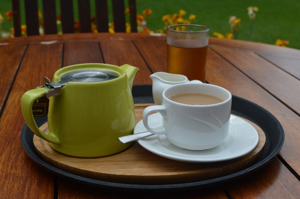 テーブル カフェ コーヒー お茶 写真