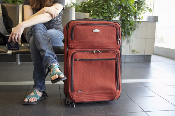 Girl airport travel journey Photo