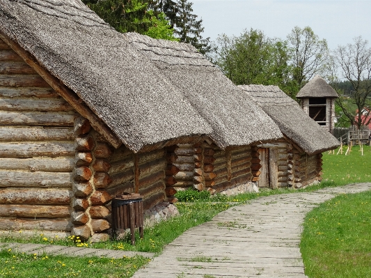 Wood farm house roof Photo