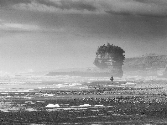 Foto Pantai lanskap laut pesisir