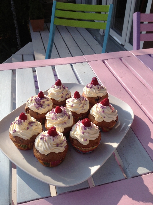 Sweet food colorful cupcake