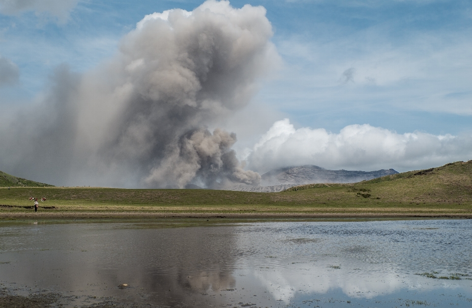 Landscape mountain cloud lake