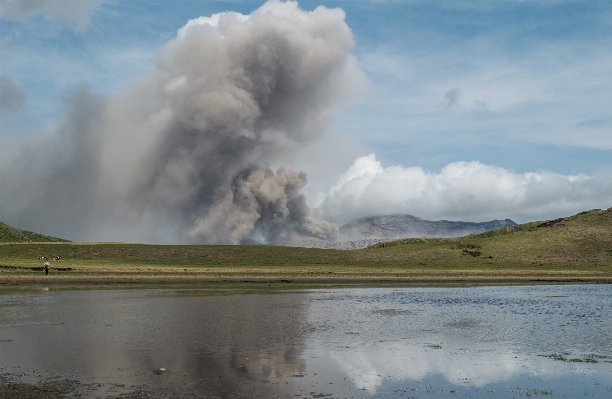 Landscape mountain cloud lake Photo