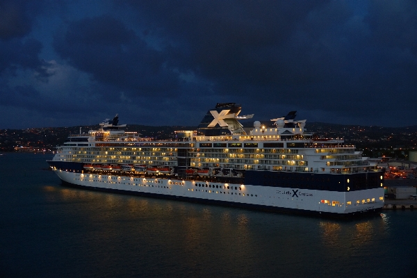 Sea ocean night ship Photo