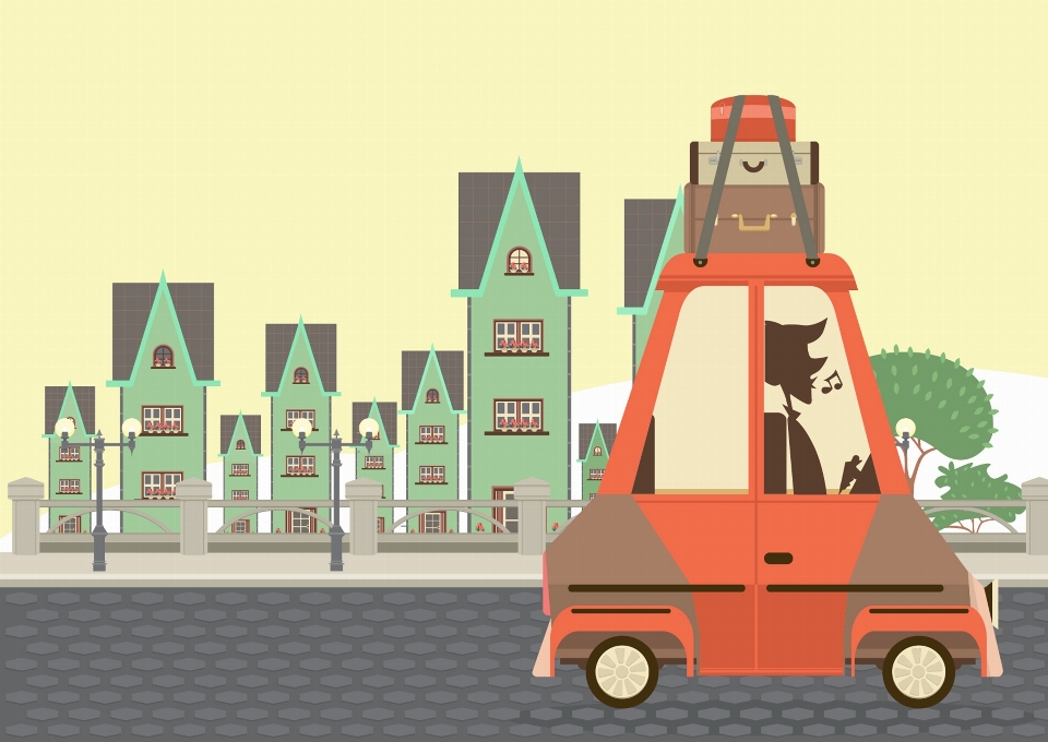 Carro cidade brinquedo ilustração