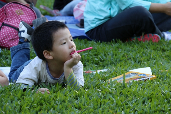 Grass outdoor person people Photo