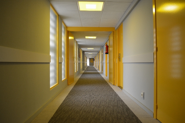 Perspective hall room yellow Photo