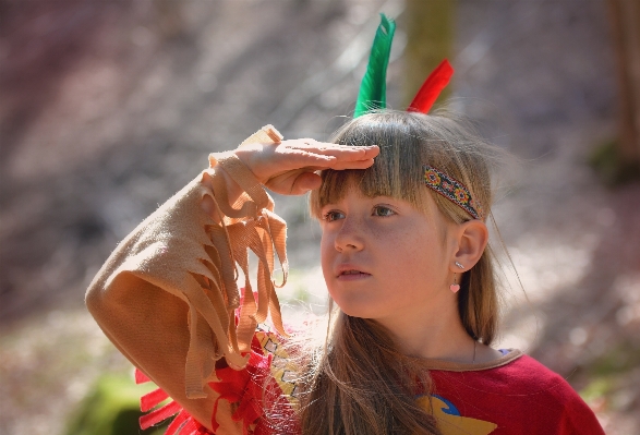 Nature girl flower view Photo