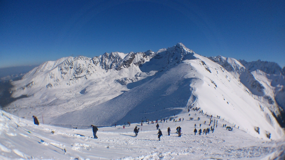 Landscape mountain snow cold