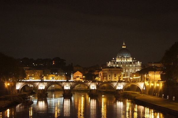 Bridge night cityscape dusk Photo