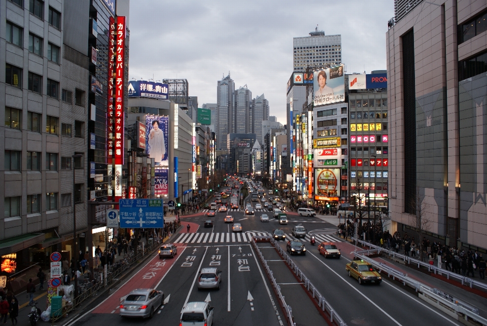 Pedestrian architecture road skyline